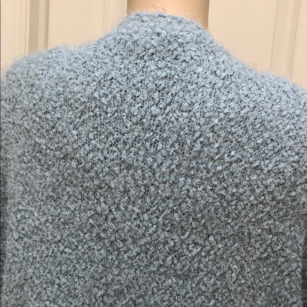 SKY BLUE OVERSIZED FUZZY CARDIGAN/ SWEATER - Picture 8 of 8